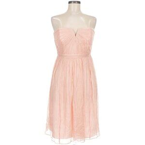 J.Crew Ruched Party Dress with Sweetheart Neckline in Light Peach